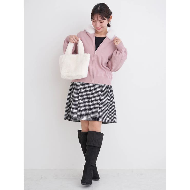 パールベルト付きボックスプリーツミニスカート | Re-J＆SUPURE | 詳細画像22 