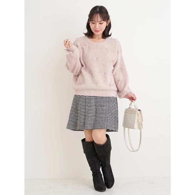 パールベルト付きボックスプリーツミニスカート | Re-J＆SUPURE | 詳細画像27 