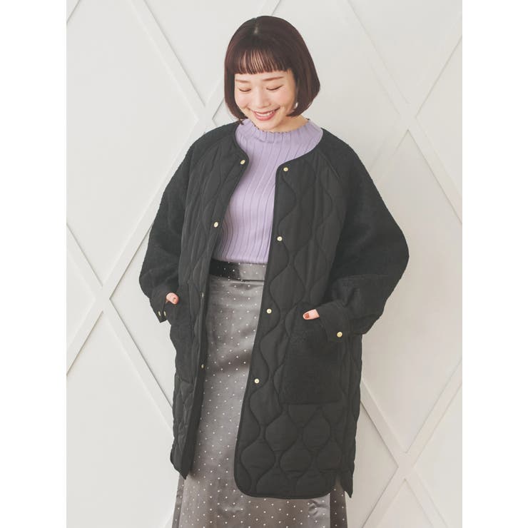 異素材切り替えキルティングコート | Re-J＆SUPURE | 詳細画像2 