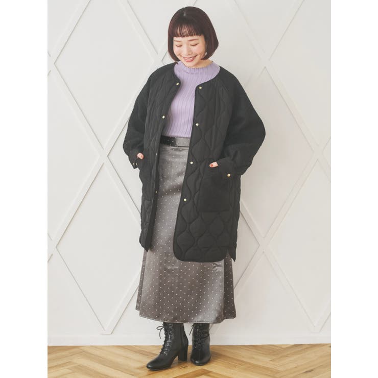 異素材切り替えキルティングコート | Re-J＆SUPURE | 詳細画像7 