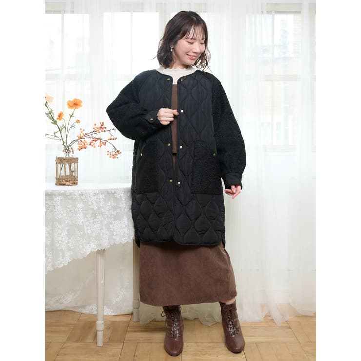 異素材切り替えキルティングコート | Re-J＆SUPURE | 詳細画像11 