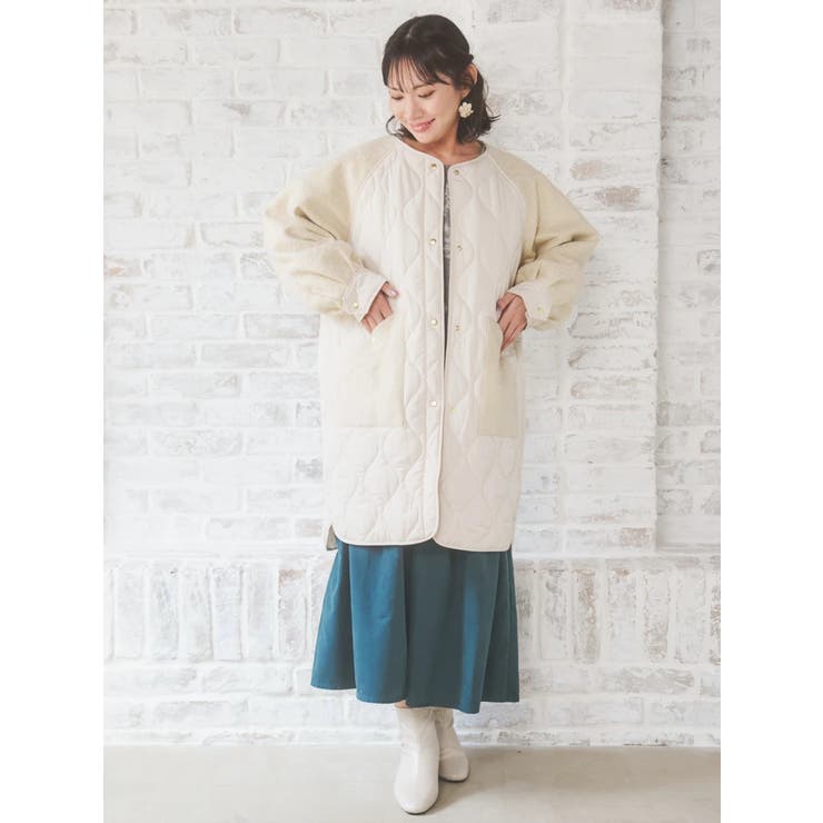 異素材切り替えキルティングコート | Re-J＆SUPURE | 詳細画像21 