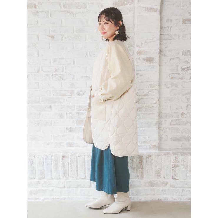 異素材切り替えキルティングコート | Re-J＆SUPURE | 詳細画像23 