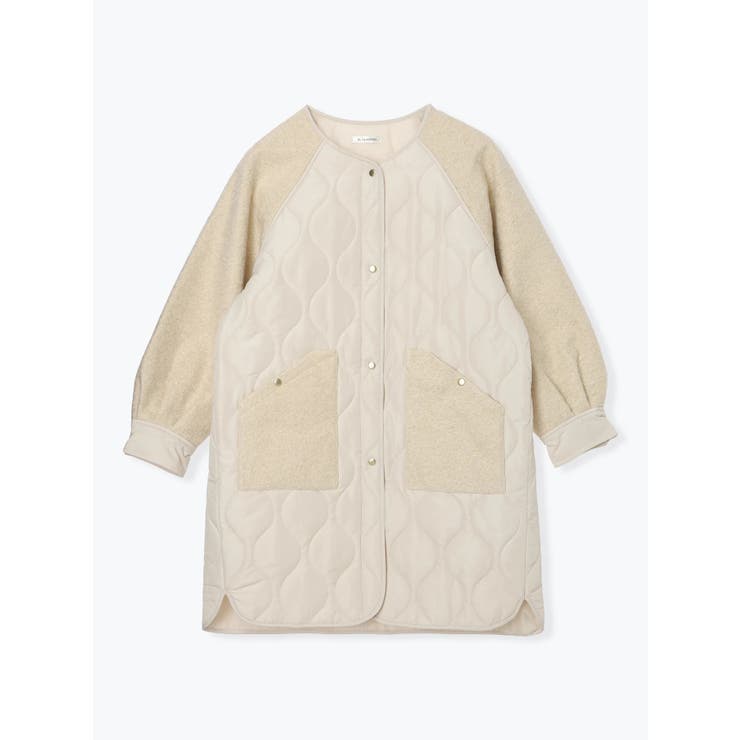 異素材切り替えキルティングコート | Re-J＆SUPURE | 詳細画像32 