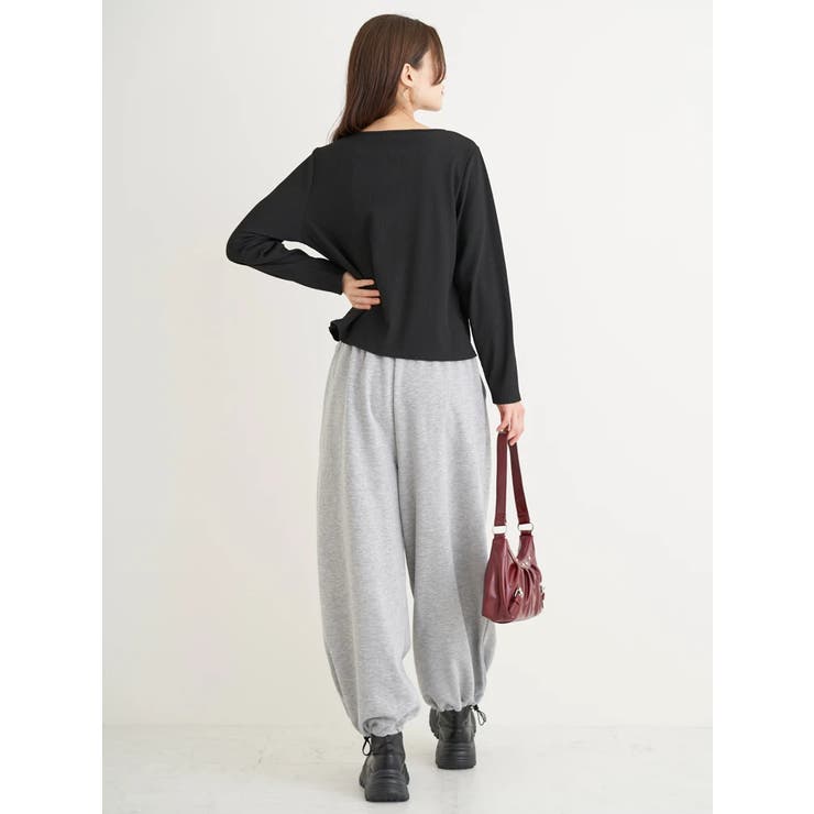 ロゴ刺繍ワッペン付きレースアップトップス | Re-J＆SUPURE | 詳細画像23 