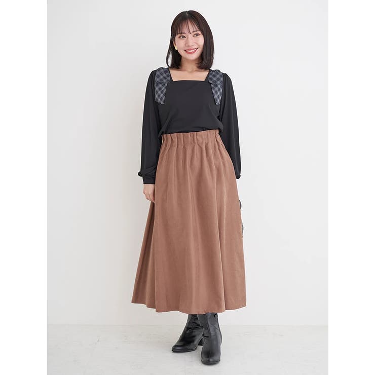 チェック柄ショルダーリボントップス | Re-J＆SUPURE | 詳細画像17 