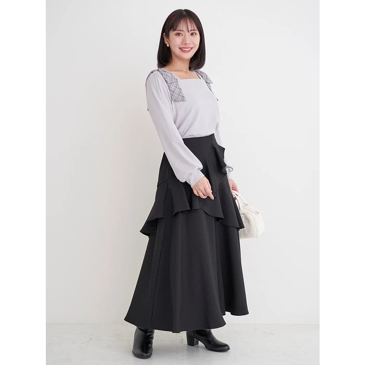 チェック柄ショルダーリボントップス | Re-J＆SUPURE | 詳細画像20 