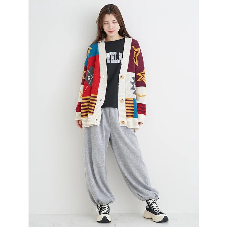 オルテガ柄ニットカーディガン | Re-J＆SUPURE | 詳細画像10 