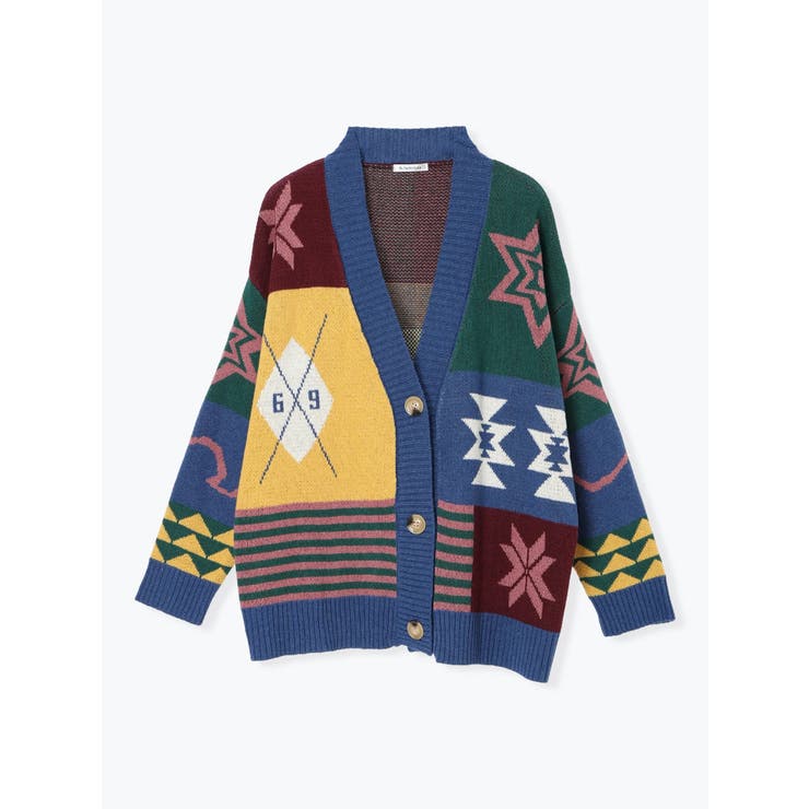 オルテガ柄ニットカーディガン | Re-J＆SUPURE | 詳細画像19 