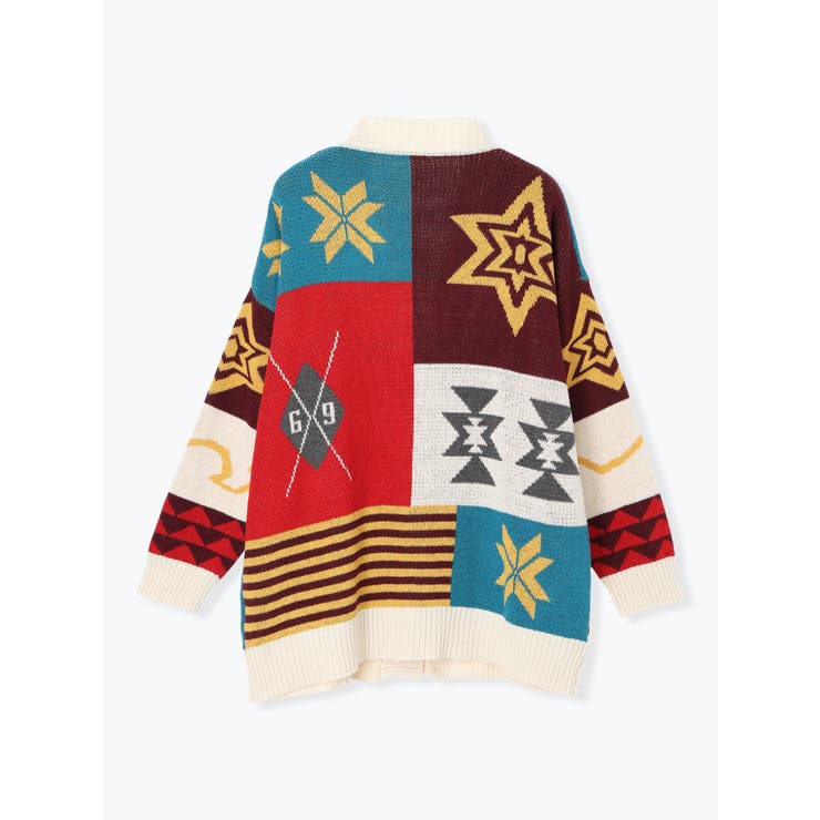 オルテガ柄ニットカーディガン | Re-J＆SUPURE | 詳細画像21 