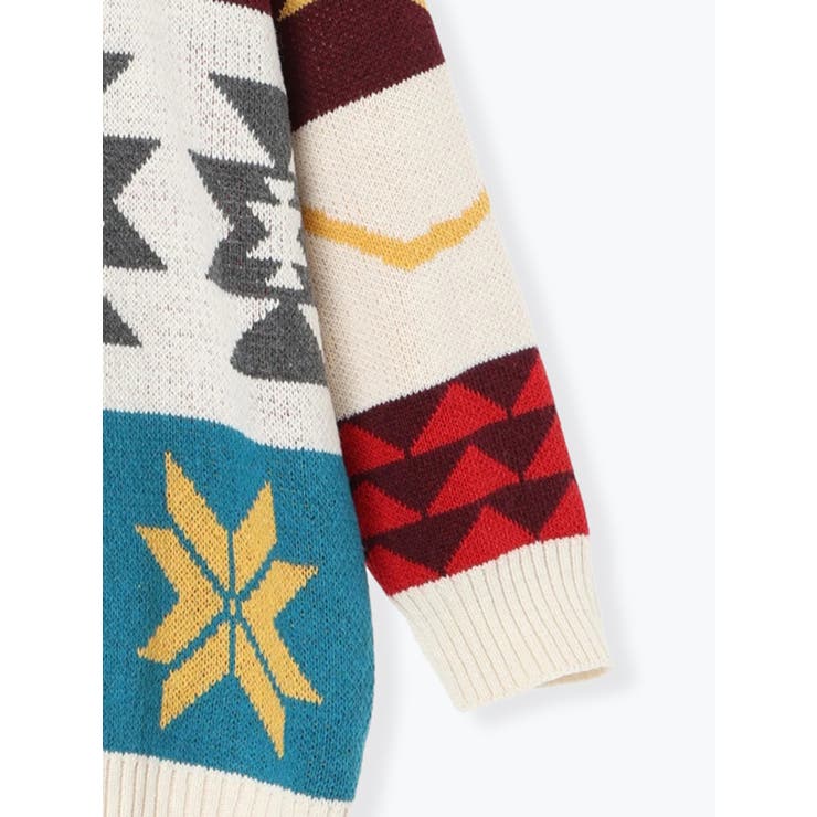 オルテガ柄ニットカーディガン | Re-J＆SUPURE | 詳細画像23 