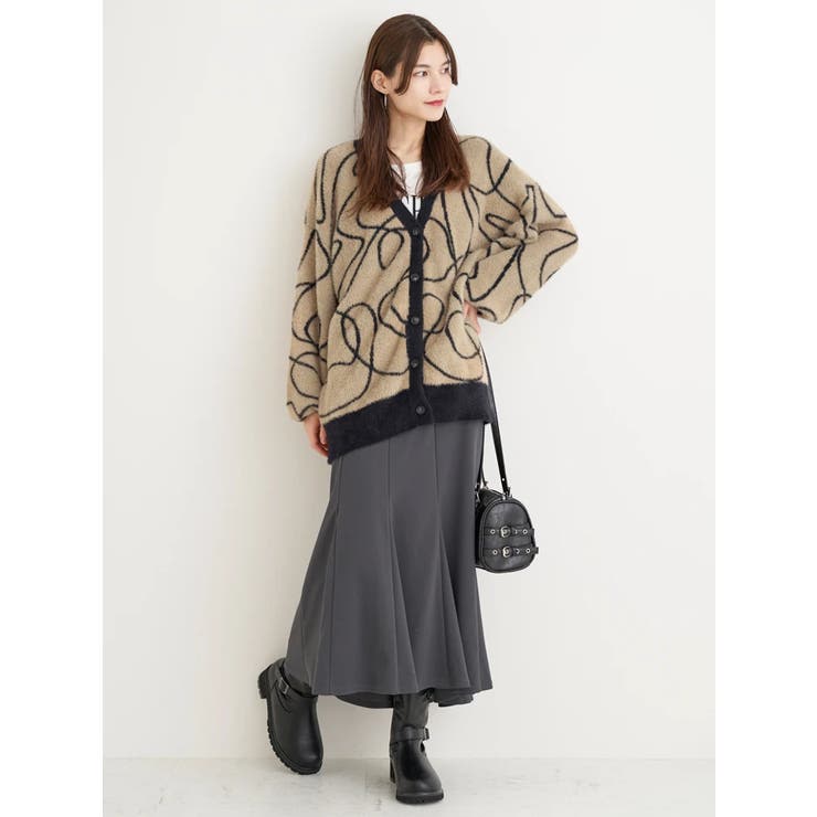 ラインジャガードフェザーニットカーディガン | Re-J＆SUPURE | 詳細画像5 