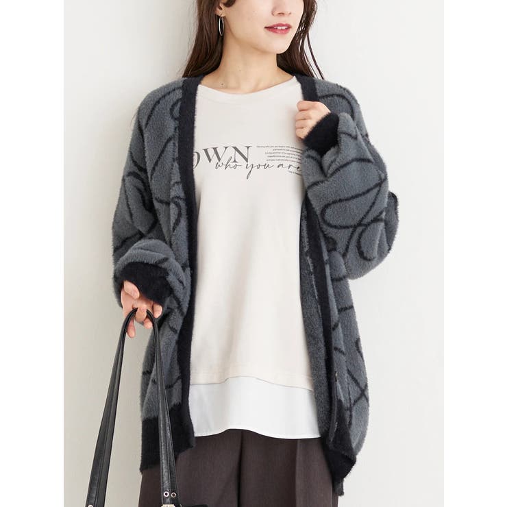 ラインジャガードフェザーニットカーディガン | Re-J＆SUPURE | 詳細画像10 