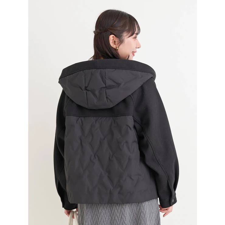 ウール切り替えフードダウンジャケット | Re-J＆SUPURE | 詳細画像22 