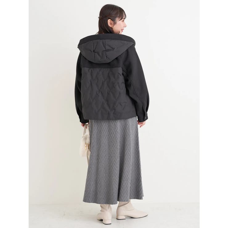 ウール切り替えフードダウンジャケット | Re-J＆SUPURE | 詳細画像27 