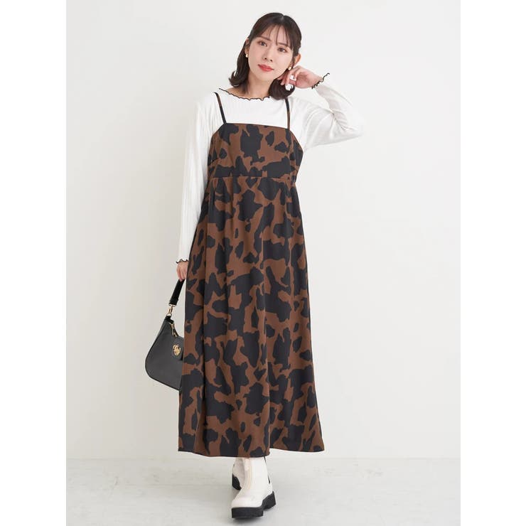 【Komachiコラボ】カウ柄キャミワンピース | Re-J＆SUPURE | 詳細画像14 