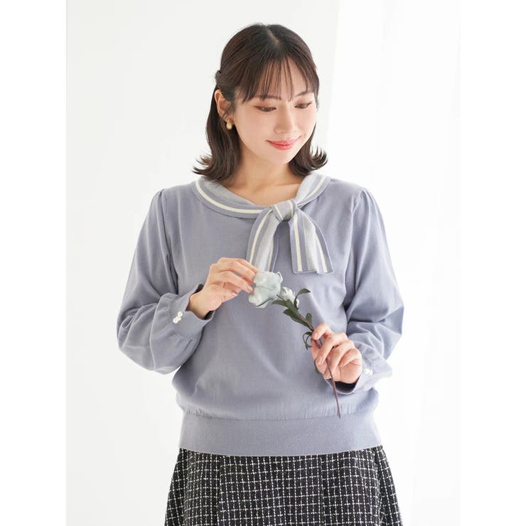 襟リボンニットトップス | Re-J＆SUPURE | 詳細画像22 