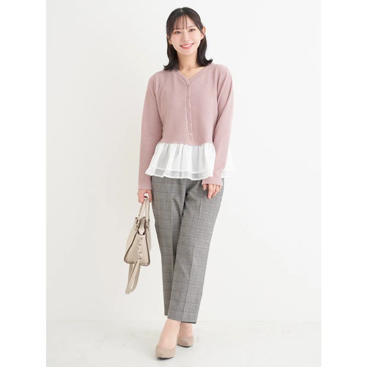 【Komachiコラボ】裾フリルリブカーデ風トップス | Re-J＆SUPURE | 詳細画像14 