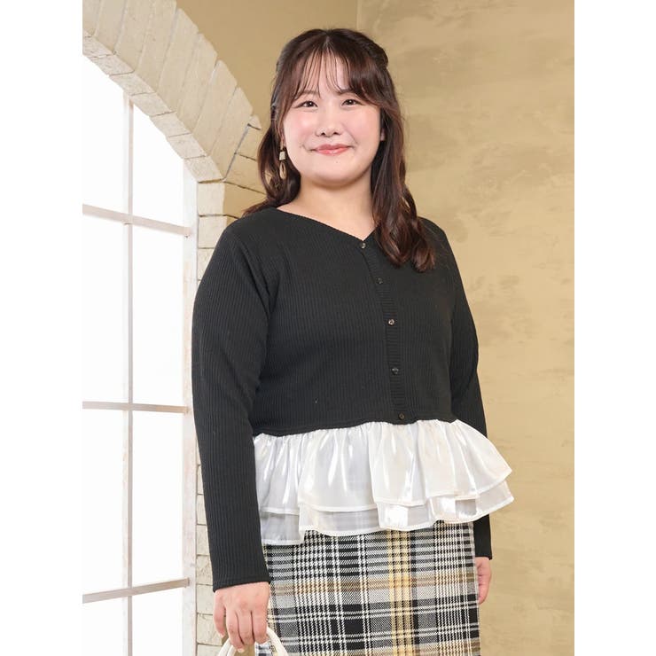 【Komachiコラボ】裾フリルリブカーデ風トップス | Re-J＆SUPURE | 詳細画像18 