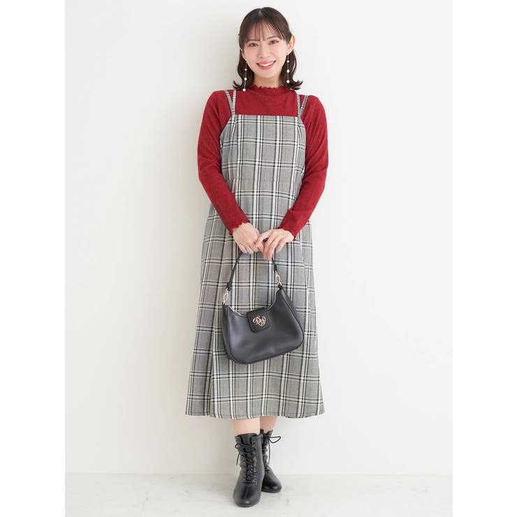 [SET]チェック柄フードブルゾン×キャミワンピース | Re-J＆SUPURE | 詳細画像12 