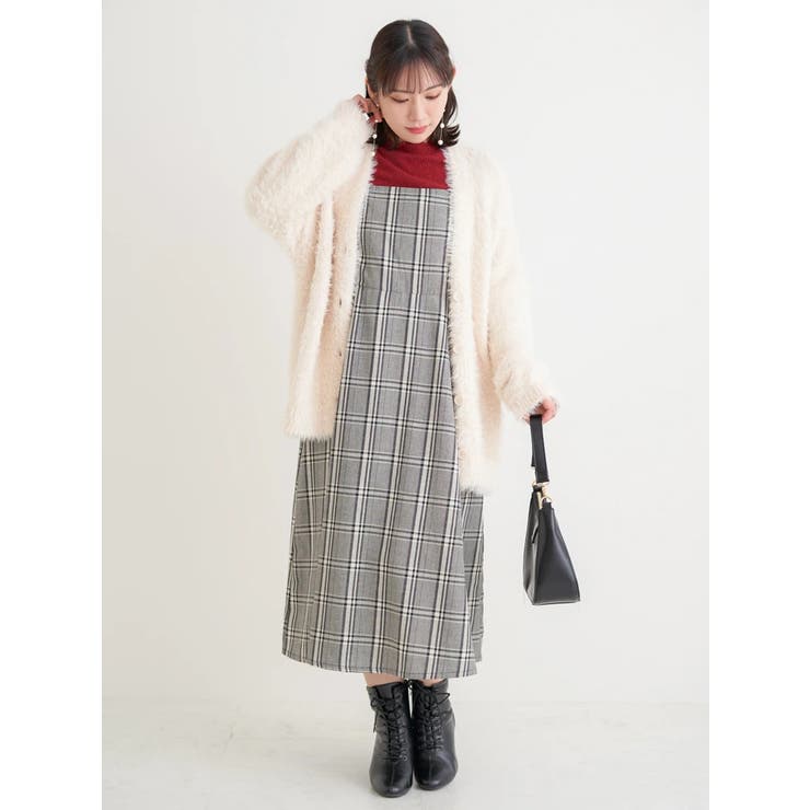 [SET]チェック柄フードブルゾン×キャミワンピース | Re-J＆SUPURE | 詳細画像15 