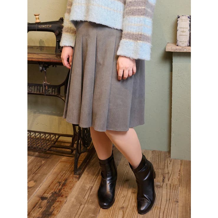 【Komachiコラボ】膝丈プリーツスカート | Re-J＆SUPURE | 詳細画像2 