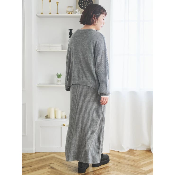 [SET]ニットトップス×ノースリワンピース | Re-J＆SUPURE | 詳細画像3 