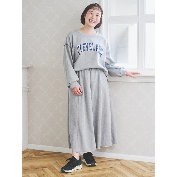 配色ステッチAラインスウェットスカート | Re-J＆SUPURE | 詳細画像6 