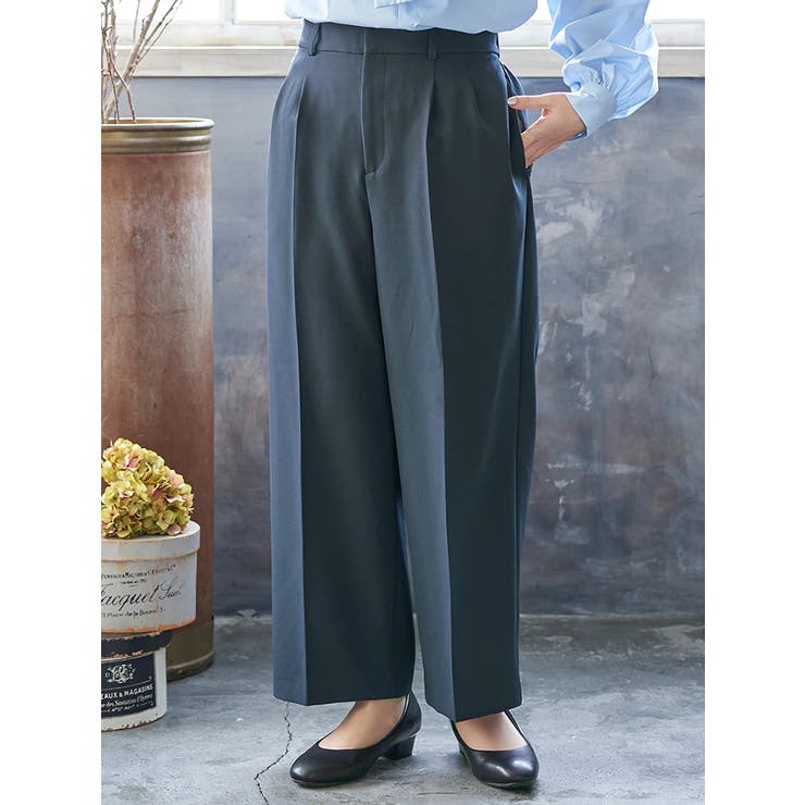 紺 | 【Wクロス】ワイドパンツ(セットアップ可) | Re-J＆SUPURE