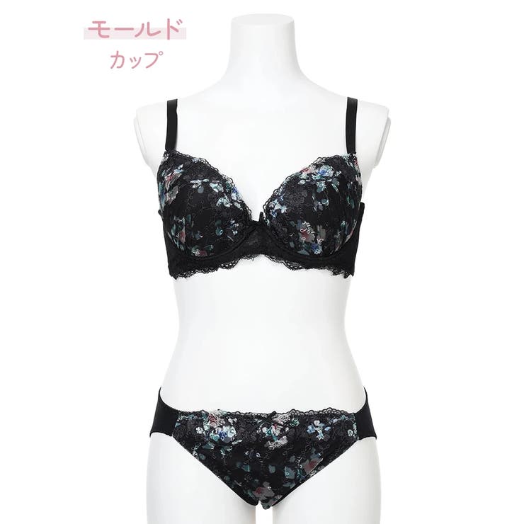 【脇高】[D85-I95］プリントレースブラ＆ショーツ(モールドカップ) | Re-J＆SUPURE | 詳細画像1 