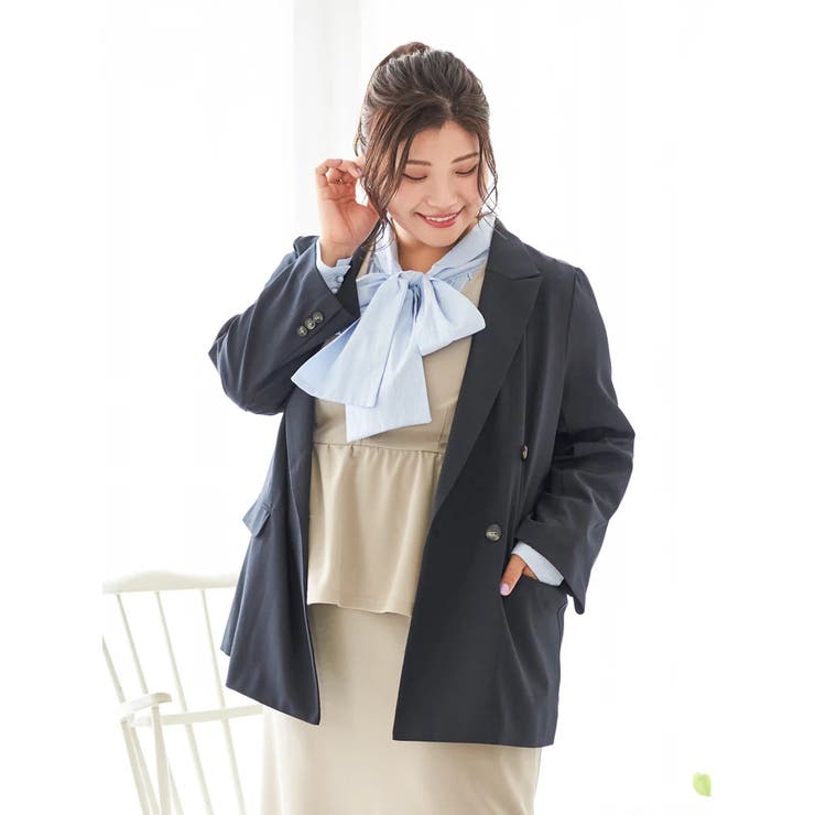 【Sasaki Mikiコラボ】ストレッチツイル Wテーラードジャケット | Re-J＆SUPURE | 詳細画像3 