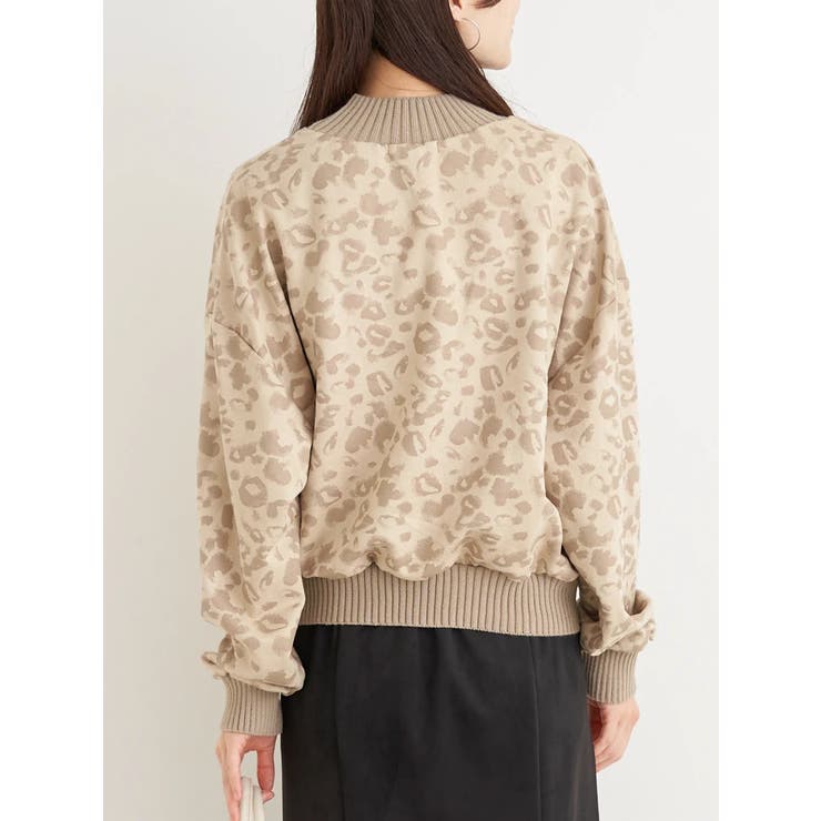 WEB限定】スエードポンチレオパード柄トップス[品番：PLMW0015358]｜Re