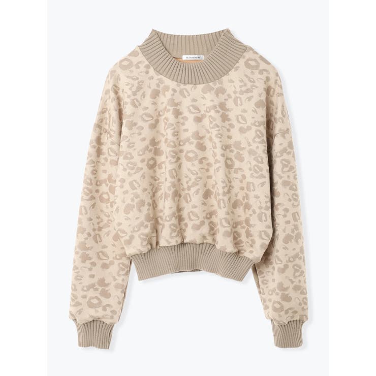 WEB限定】スエードポンチレオパード柄トップス[品番：PLMW0015358]｜Re