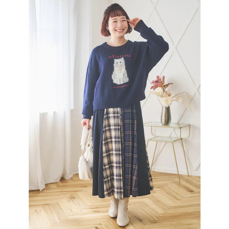 縦切り替えフレアスカート | Re-J＆SUPURE | 詳細画像6 