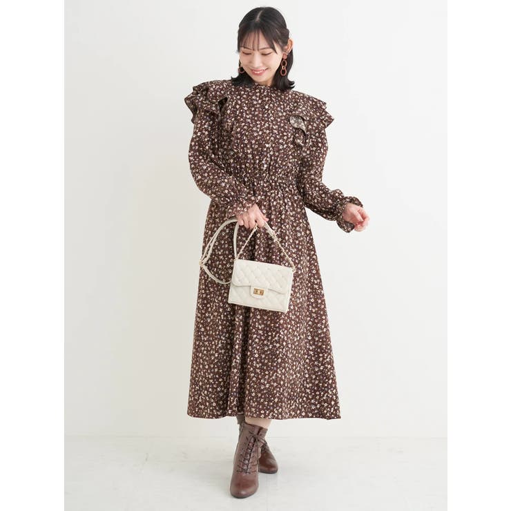 【WEB限定】フリルワンピース（無地・花柄） | Re-J＆SUPURE | 詳細画像2 
