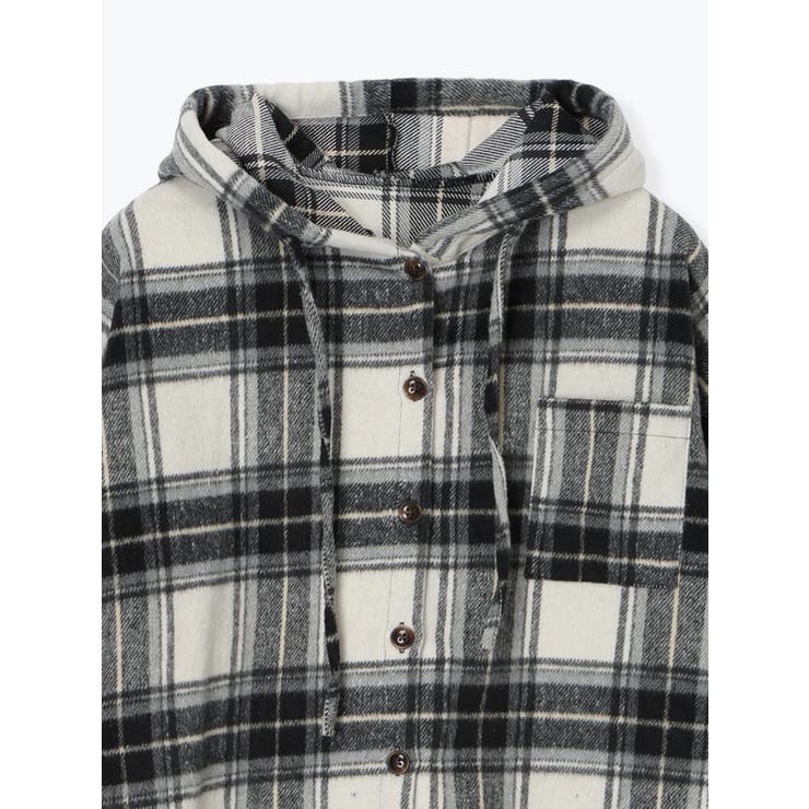 シャギーチェックフード付きシャツ | Re-J＆SUPURE | 詳細画像21 
