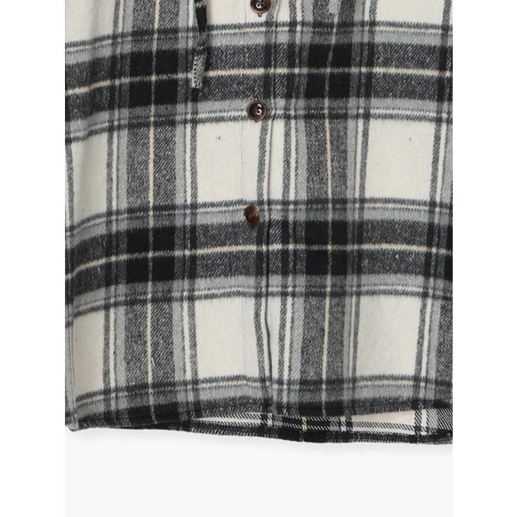 シャギーチェックフード付きシャツ | Re-J＆SUPURE | 詳細画像23 