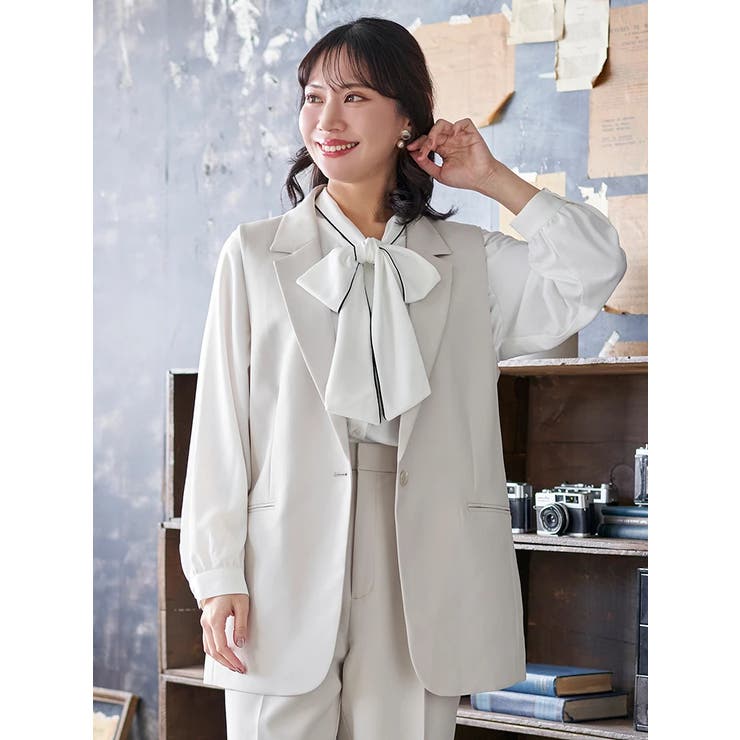 【Wクロス】テーラードベスト(セットアップ可) | Re-J＆SUPURE | 詳細画像13 