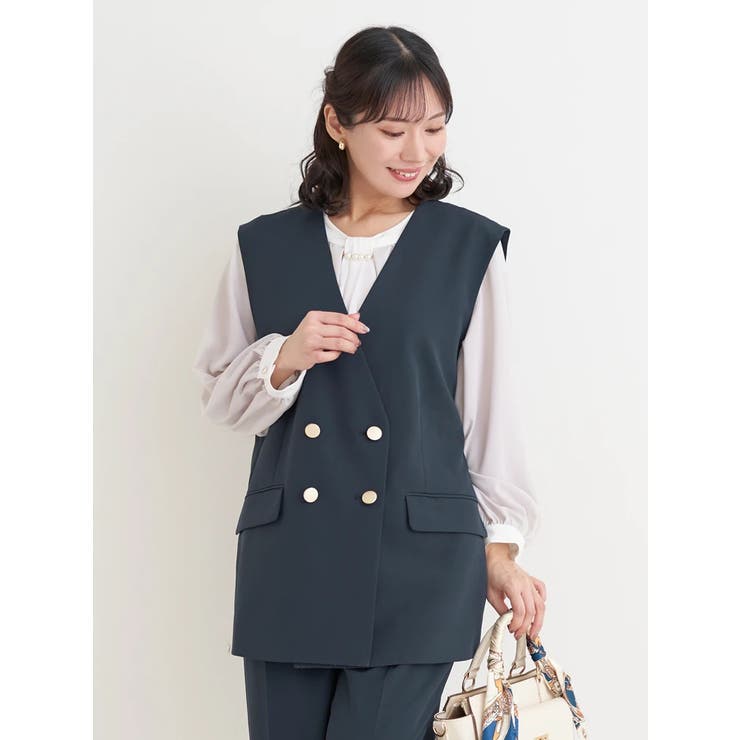 【Wクロス】WボタンVネックベスト(セットアップ可) | Re-J＆SUPURE | 詳細画像15 