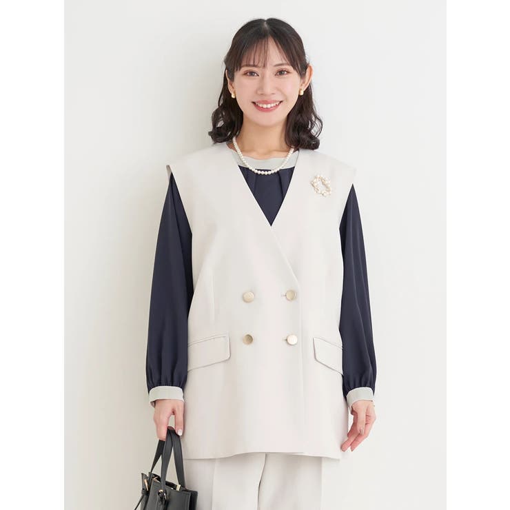 【Wクロス】WボタンVネックベスト(セットアップ可) | Re-J＆SUPURE | 詳細画像19 