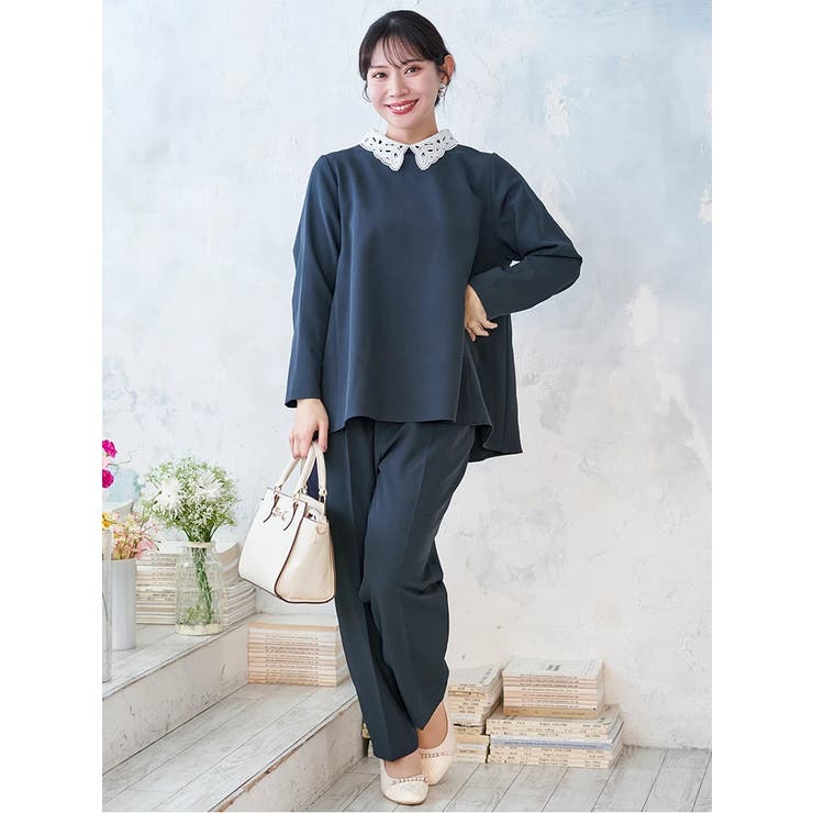 【Wクロス】2WAYレース襟ブラウス(セットアップ可) | Re-J＆SUPURE | 詳細画像5 