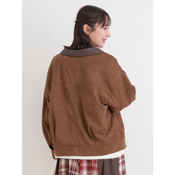 【WEB限定】フェイクレザー襟スエードポンチジャケット | Re-J＆SUPURE | 詳細画像4 