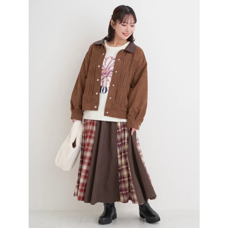 【WEB限定】フェイクレザー襟スエードポンチジャケット | Re-J＆SUPURE | 詳細画像5 