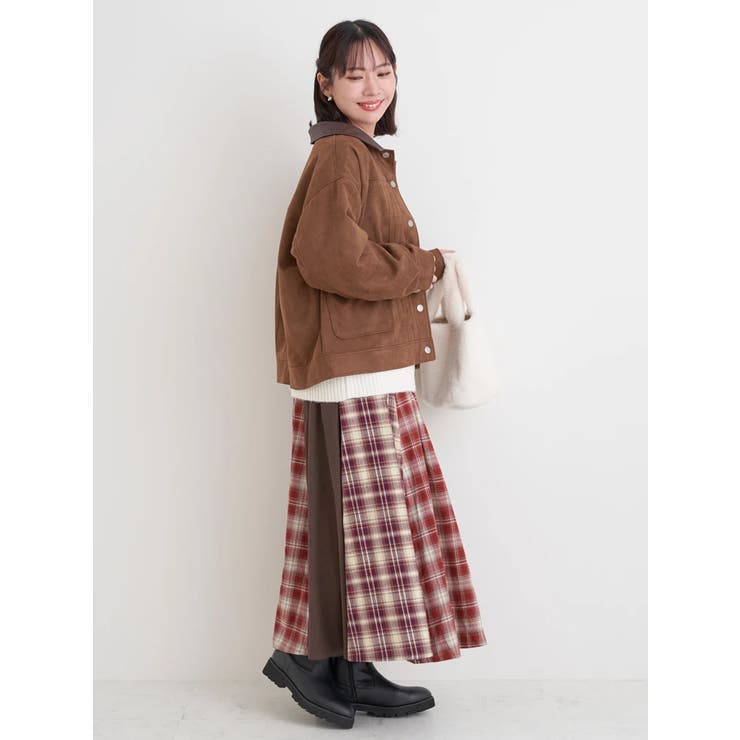 【WEB限定】フェイクレザー襟スエードポンチジャケット | Re-J＆SUPURE | 詳細画像8 