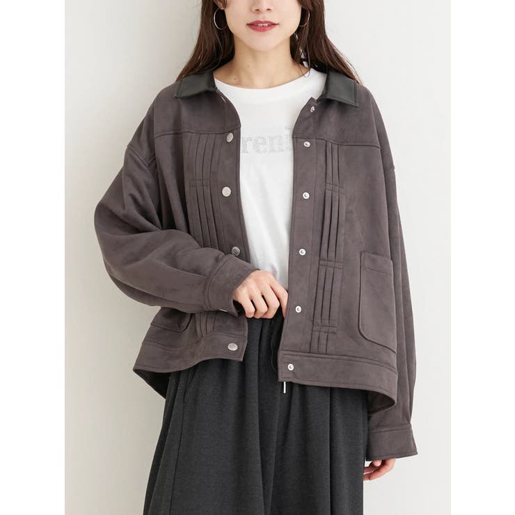 【WEB限定】フェイクレザー襟スエードポンチジャケット | Re-J＆SUPURE | 詳細画像10 