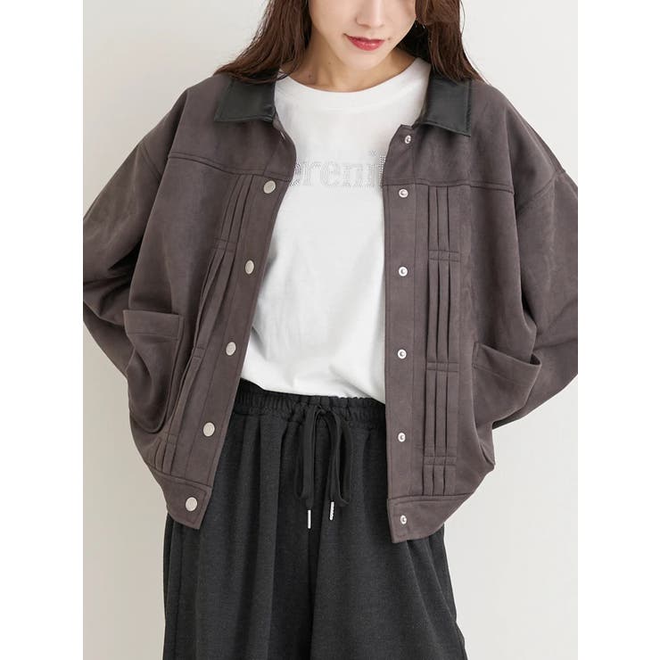 【WEB限定】フェイクレザー襟スエードポンチジャケット | Re-J＆SUPURE | 詳細画像11 