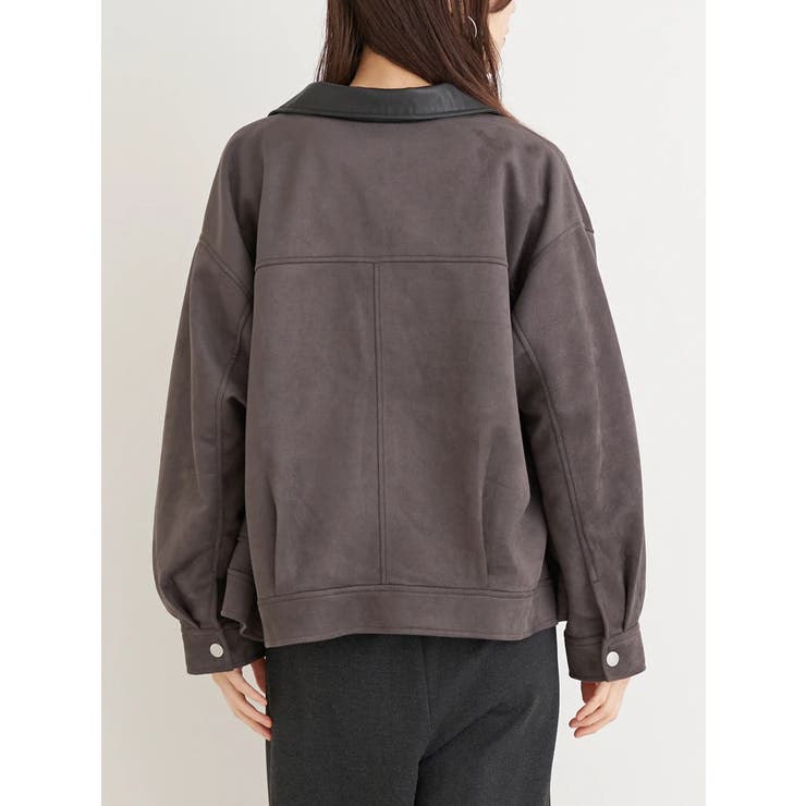 【WEB限定】フェイクレザー襟スエードポンチジャケット | Re-J＆SUPURE | 詳細画像13 