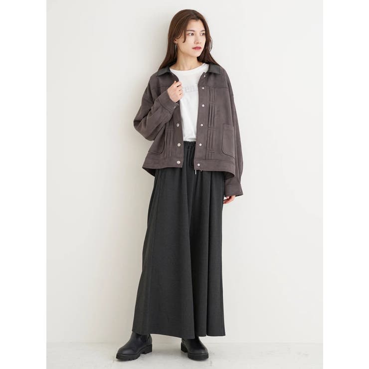 【WEB限定】フェイクレザー襟スエードポンチジャケット | Re-J＆SUPURE | 詳細画像14 