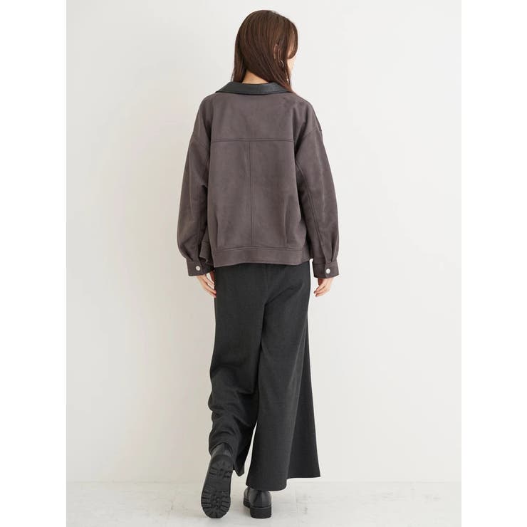 【WEB限定】フェイクレザー襟スエードポンチジャケット | Re-J＆SUPURE | 詳細画像18 