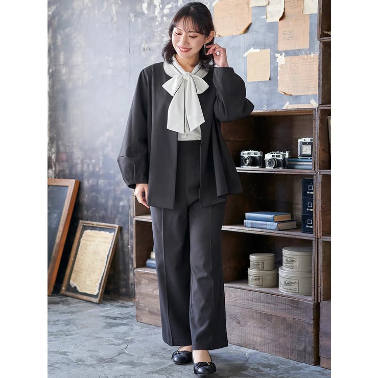 【マルチストレッチ】パールボタンポンチョジャケット(セットアップ可) | Re-J＆SUPURE | 詳細画像27 